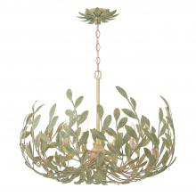 Crystorama 533-CT - Broche 27'' Champagne Green Tea Chandelier