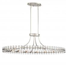Crystorama CLO-8897-BN - Clover 45'' Brushed Nickel Oval Chandelier