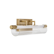 Russell Lighting VL1132/SG - Allure - LED 3CCT 24" Vanity Light in Soft Gold with Ribbed Glass
